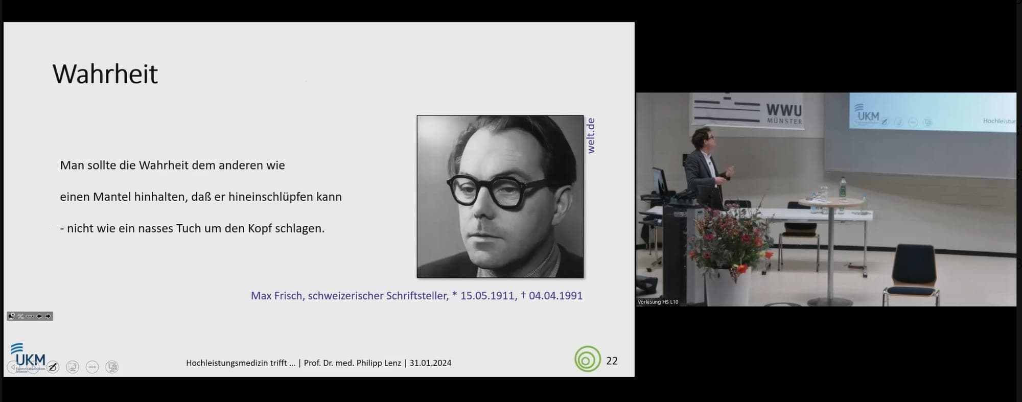 Symposium „Hochleistungsmedizin trifft …" im Hörsaal L10